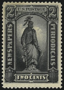 Sale 1033, Lot 4356, Newspapers and Periodicals, 2c Intense Black, 1894 Issue (PR91) Sale 1033, Lot 4356, Newspapers and Periodicals
