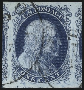 Sale 1034, Lot 27, 1c 1851-56 Issue (Scott 5-9)
