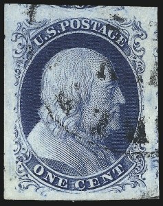 Sale 1034, Lot 28, 1c 1851-56 Issue (Scott 5-9)