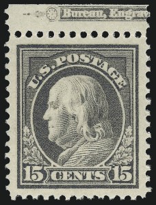 Sale 1034, Lot 391, 1912-16 Washington-Franklin Issues (Scott 405-440)