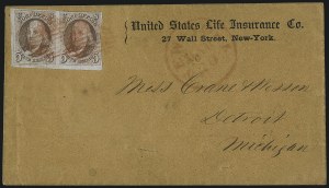 Sale 1034, Lot 5, 5c-10c 1847 Issue and 1875 Reproduction of 1847 Issue (Scott 1-4)