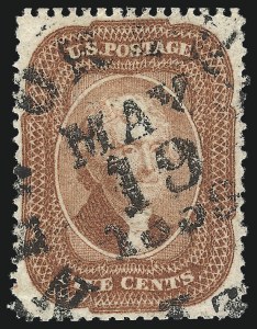 Sale 1034, Lot 54, 1857-60 Issue and 1875 Reprint (Scott 18-47)
