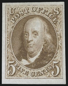 Sale 1034, Lot 7, 5c-10c 1847 Issue and 1875 Reproduction of 1847 Issue (Scott 1-4)