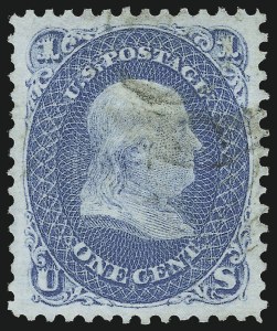 Sale 1034, Lot 97, 1867-68 Grilled Issue (Scott 79-101)