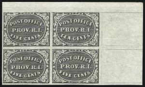 Sale 1037, Lot 1010, Essays and Proofs (Postmasters Provisionals, 1847 Issue)