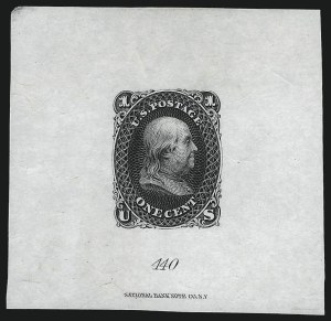 Sale 1037, Lot 1063, Essays and Proofs (1861-66 Issue)
