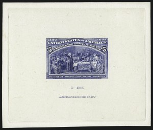 Sale 1037, Lot 1206, Essays and Proofs (1890 Issue thru Columbian Issue)