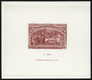 Sale 1037, Lot 1210, Essays and Proofs (1890 Issue thru Columbian Issue)