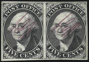 Sale 1037, Lot 1341, Postmasters` Provisionals - Annapolis Md. thru St. Louis Mo. (Scott 2XU1var-11X2)