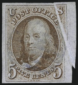 Sale 1037, Lot 1354, 5c 1847 Issue and 1875 Reproduction of 1847 Issue (Scott 1-4)