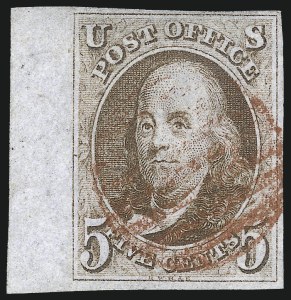 Sale 1037, Lot 1356, 5c 1847 Issue and 1875 Reproduction of 1847 Issue (Scott 1-4)