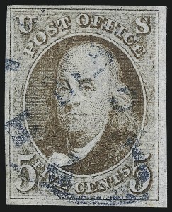 Sale 1037, Lot 1360, 5c 1847 Issue and 1875 Reproduction of 1847 Issue (Scott 1-4)