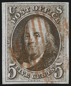 Sale 1037, Lot 1364, 5c 1847 Issue and 1875 Reproduction of 1847 Issue (Scott 1-4)