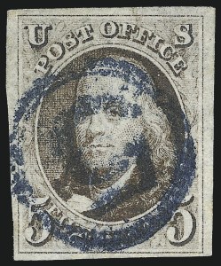 Sale 1037, Lot 1367, 5c 1847 Issue and 1875 Reproduction of 1847 Issue (Scott 1-4)