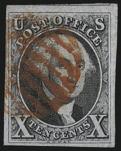 Sale 1037, Lot 1380, 5c 1847 Issue and 1875 Reproduction of 1847 Issue (Scott 1-4)