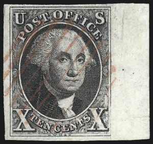 Sale 1037, Lot 1381, 5c 1847 Issue and 1875 Reproduction of 1847 Issue (Scott 1-4)