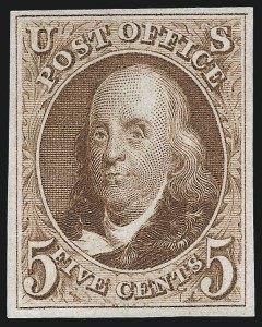 Sale 1037, Lot 1388, 5c 1847 Issue and 1875 Reproduction of 1847 Issue (Scott 1-4)