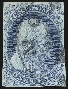Sale 1037, Lot 1392, 1c 1851-56 Issue (Scott 5-9)