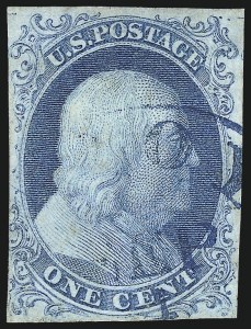 Sale 1037, Lot 1395, 1c 1851-56 Issue (Scott 5-9)