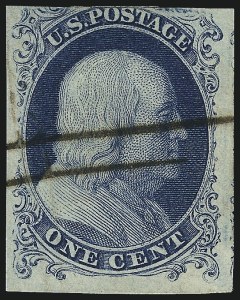 Sale 1037, Lot 1398, 1c 1851-56 Issue (Scott 5-9)