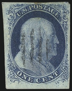 Sale 1037, Lot 1407, 1c 1851-56 Issue (Scott 5-9)