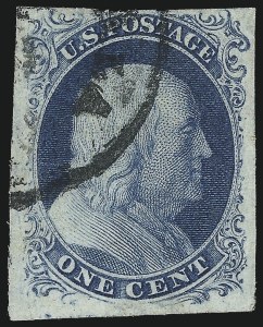 Sale 1037, Lot 1409, 1c 1851-56 Issue (Scott 5-9)