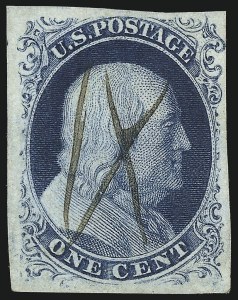 Sale 1037, Lot 1410, 1c 1851-56 Issue (Scott 5-9)