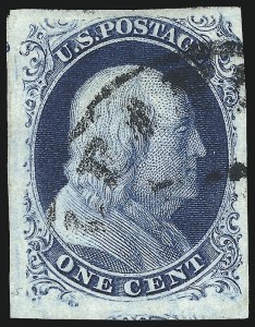 Sale 1037, Lot 1413, 1c 1851-56 Issue (Scott 5-9)