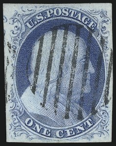 Sale 1037, Lot 1414, 1c 1851-56 Issue (Scott 5-9)
