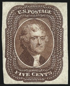 Sale 1037, Lot 1429, 3c-12c 1851-56 Issue (Scott 10-17)