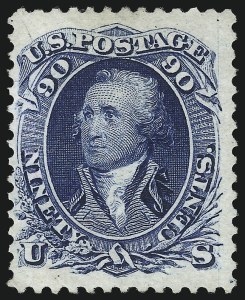 Sale 1037, Lot 1651, 1875 Re-Issue of 1861-66 Issue (Scott 102-111)