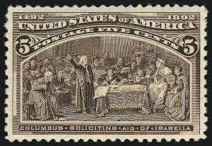 Sale Number 1037, Lot Number 1814, 1893 Columbian Issue, 1c thru 30c (Scott 230-239)