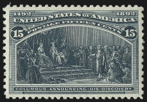 Sale Number 1037, Lot Number 1830, 1893 Columbian Issue, 1c thru 30c (Scott 230-239)