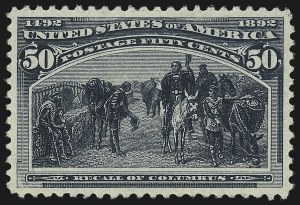 Sale Number 1037, Lot Number 1833, 1893 Columbian Issue, 50c thru $5.00 (Scott 240-245)