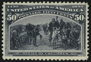 Sale 1037, Lot 1834, 1893 Columbian Issue, 50c thru $5.00 (Scott 240-245)