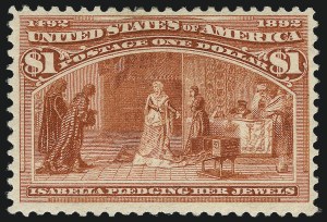 Sale 1037, Lot 1838, 1893 Columbian Issue, 50c thru $5.00 (Scott 240-245)