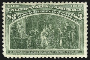Sale 1037, Lot 1850, 1893 Columbian Issue, 50c thru $5.00 (Scott 240-245)