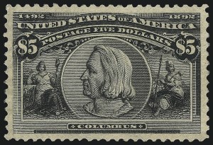 Sale 1037, Lot 1857, 1893 Columbian Issue, 50c thru $5.00 (Scott 240-245)