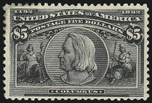Sale 1037, Lot 1859, 1893 Columbian Issue, 50c thru $5.00 (Scott 240-245)