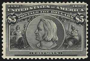 Sale 1037, Lot 1860, 1893 Columbian Issue, 50c thru $5.00 (Scott 240-245)
