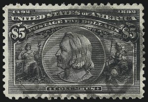 Sale 1037, Lot 1862, 1893 Columbian Issue, 50c thru $5.00 (Scott 240-245)