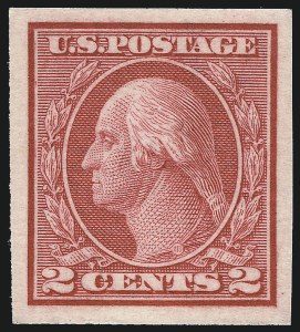 Sale 1037, Lot 2068, 1914-22 Issues (Scott 446-550), 2c Carmine, Ty. I, Imperforate Coil (459) Sale 1037, Lot 2068, 1914-22 Issues (Scott 446-550)
