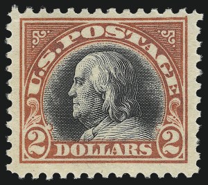 Sale 1037, Lot 2096, 1914-22 Issues (Scott 446-550), $2.00 Orange Red & Black (523) Sale 1037, Lot 2096, 1914-22 Issues (Scott 446-550)