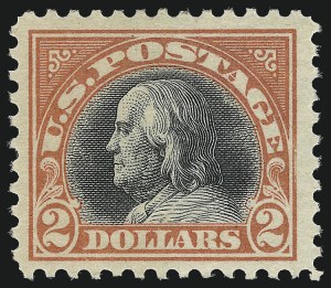 Sale 1037, Lot 2097, 1914-22 Issues (Scott 446-550), $2.00 Orange Red & Black (523) Sale 1037, Lot 2097, 1914-22 Issues (Scott 446-550)
