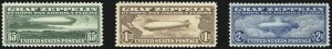Sale 1037, Lot 2203, Air Post, Graf Zeppelin Issues (Scott C13-C15, C18)