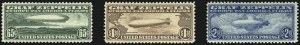 Sale 1037, Lot 2206, Air Post, Graf Zeppelin Issues (Scott C13-C15, C18)