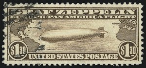 Sale 1037, Lot 2224, Air Post, Graf Zeppelin Issues (Scott C13-C15, C18)