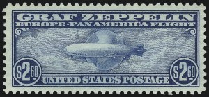 Sale 1037, Lot 2227, Air Post, Graf Zeppelin Issues (Scott C13-C15, C18)