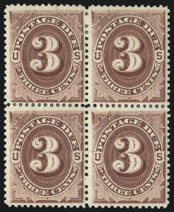 Sale 1037, Lot 2257, Postage Due Featuring Blocks and Plate Blocks (Scott J1-J28)