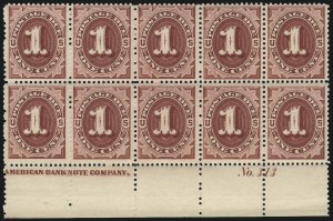 Sale 1037, Lot 2267, Postage Due Featuring Blocks and Plate Blocks (Scott J1-J28)